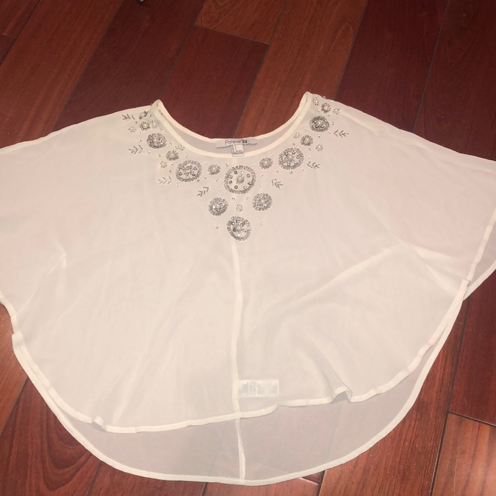Embellished chiffon blouse
